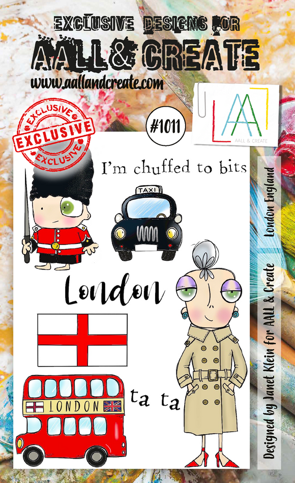 #1011 - A6 Stamp Set - London England - AALL & Create Wholesale - stamp