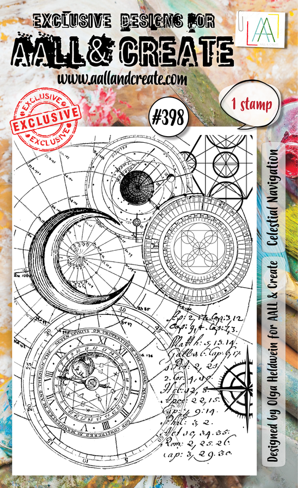 #398 - A6 Clear Stamp Set - Celestial Navigation
