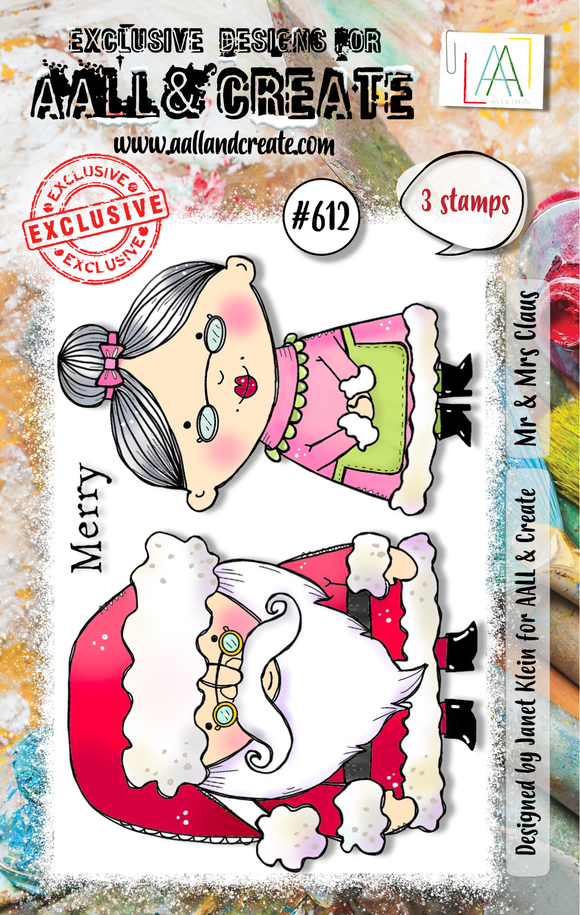 #612 - A7 Clear Stamp Set - Mr & Mrs Claus