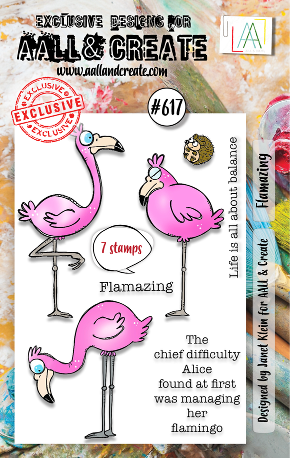 #617 - A7 Clear Stamp Set - Flamazing