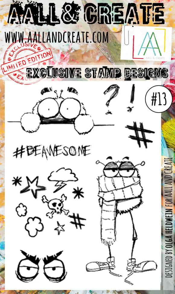 #13  - A6 Clear Stamp Set - Awesome  - AALL & Create Wholesale - stamp