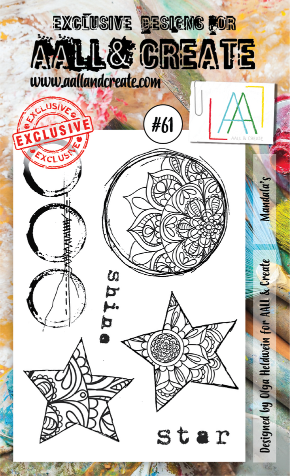 #61 - A6 Clear Stamp Set - Mandalas - AALL & Create Wholesale - stamp