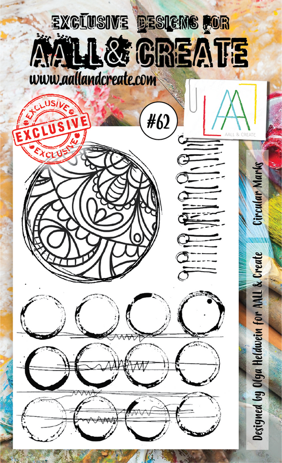 #62 - A6 Clear Stamp Set - Circular Marks - AALL & Create Wholesale - stamp