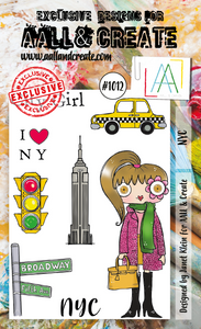 #1012 - A6 Stamp Set - NYC - AALL & Create Wholesale - stamp