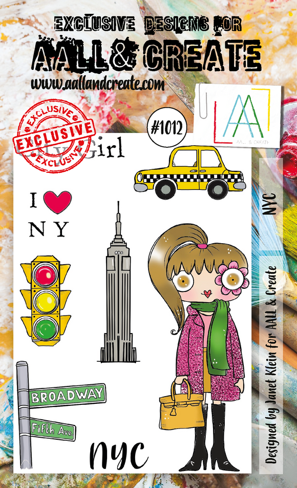 #1012 - A6 Stamp Set - NYC - AALL & Create Wholesale - stamp