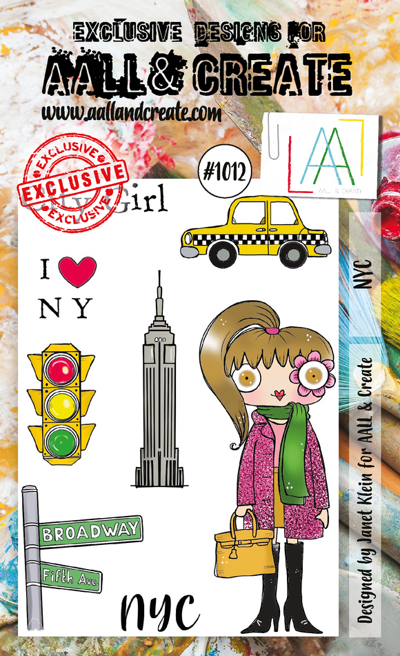 #1012 - A6 Stamp Set -  NYC - AALL & Create Wholesale - stamp