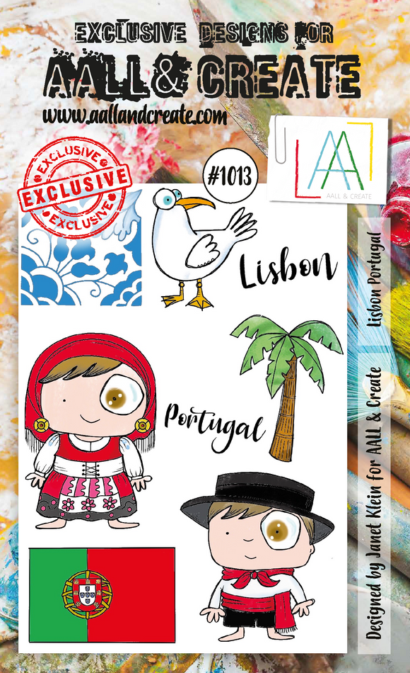 #1013 - A6 Stamp Set - Lisbon Portugal - AALL & Create Wholesale - stamp