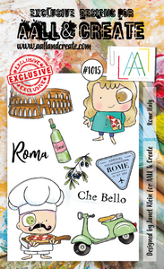#1015 - A6 Stamp Set - Rome Italy - AALL & Create Wholesale - stamp