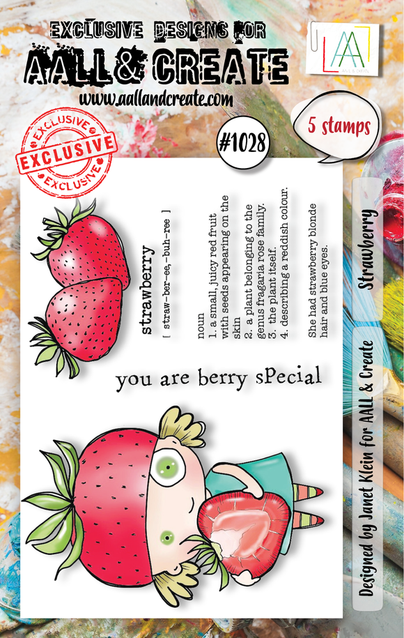 #1028 - A7 Stamp Set - Strawberry