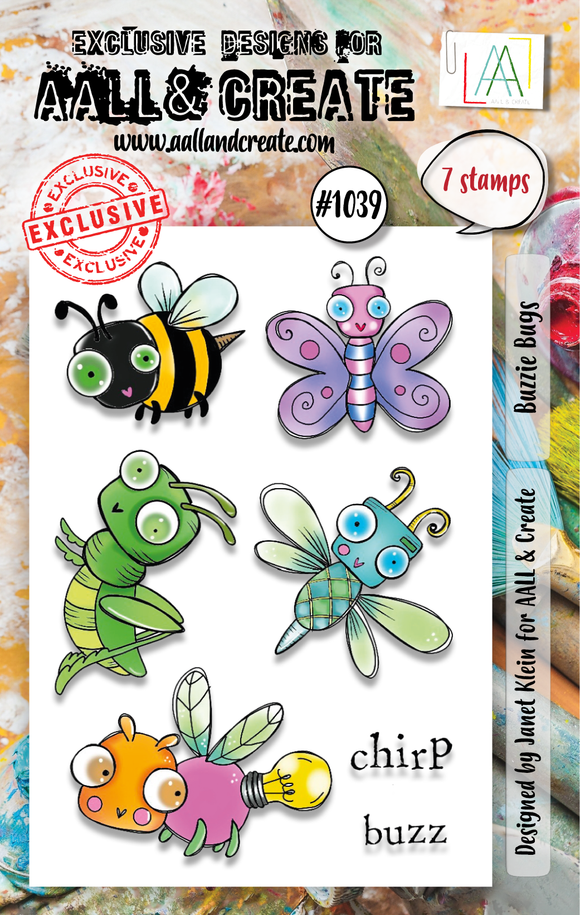 #1039 - A7 Stamp -  Buzzie Bugs