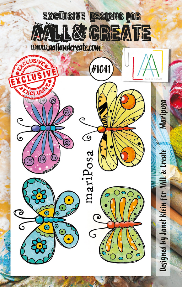 #1041 - A7 Stamp -  Mariposa