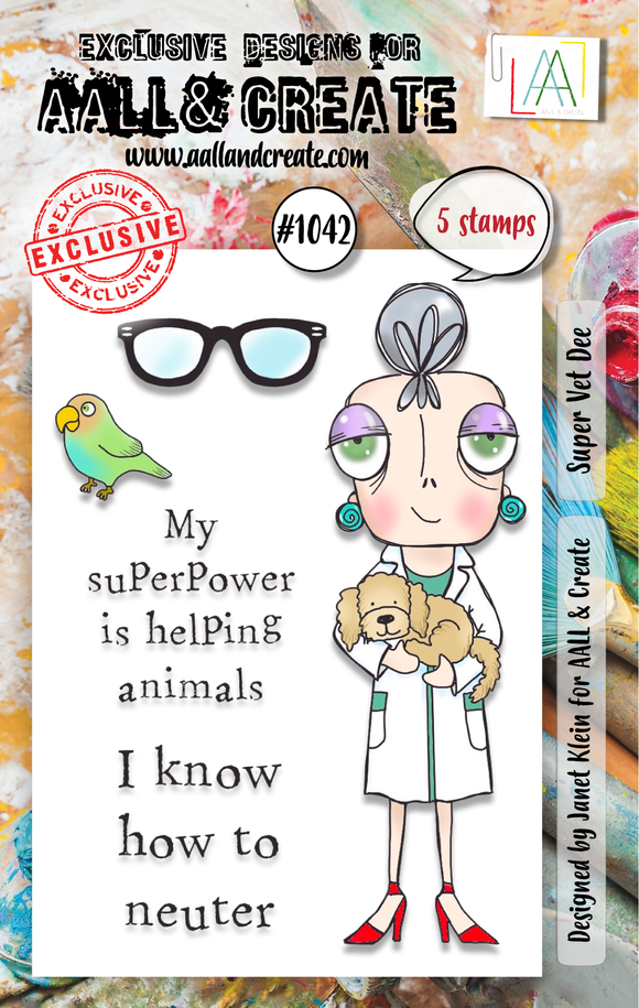 #1042 - A7 Stamp - Super Vet Dee