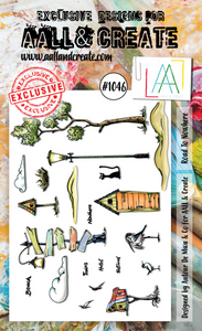#1046 - A6 Stamp Set - Road To Nowhere - AALL & Create Wholesale - stamp