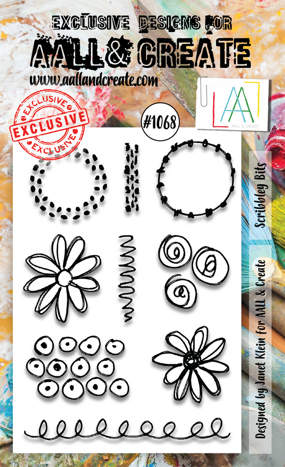 #1068 - A6 Stamp Set - Scribbley Bits