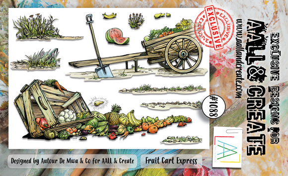 #1088 - A6 Stamp Set - Fruit Cart Express
