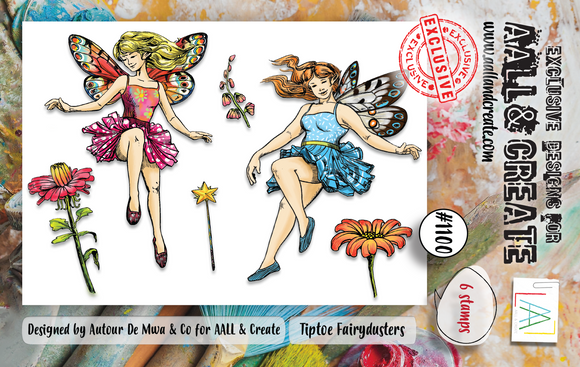 #1100 - A7 Stamp Set - Tiptoe Fairydusters