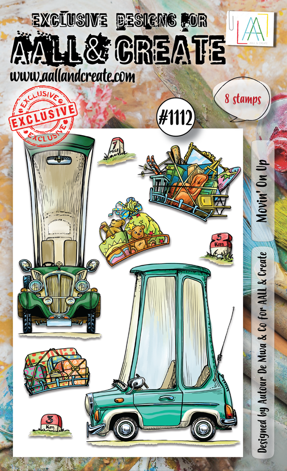 #1112 - A6 Stamp Set - Movin' On Up