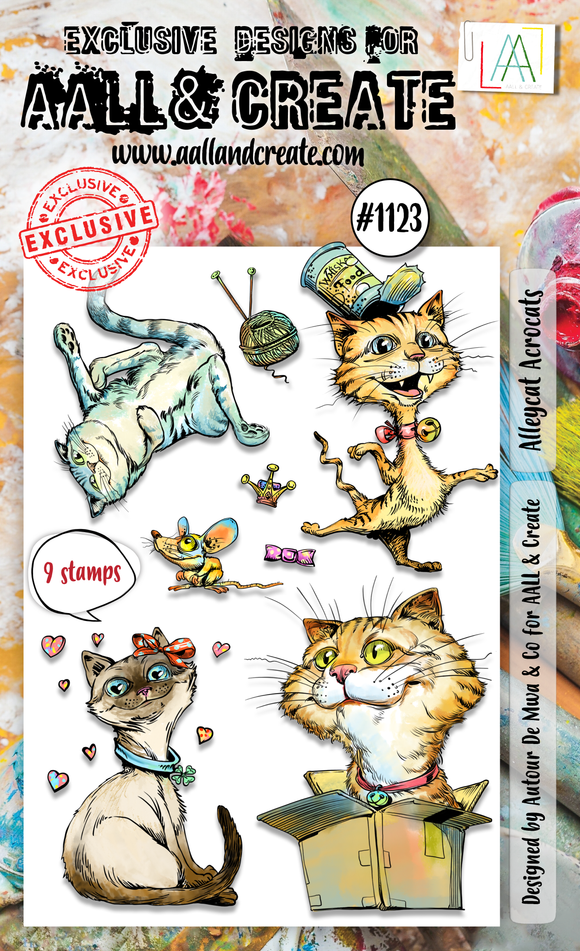 #1123 - A6 Stamp Set - Alleycat Acrocats (Retail Release Date: 8th March 2024)
