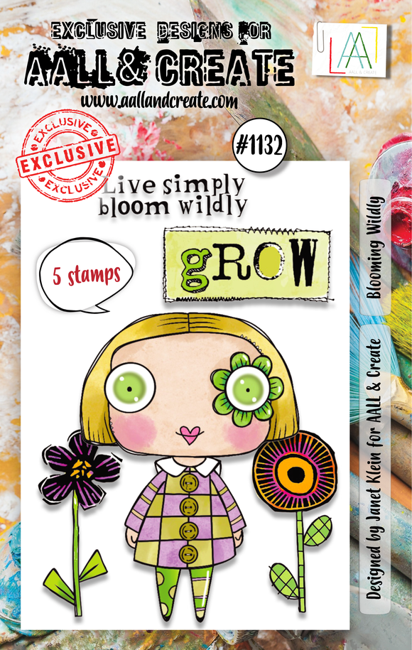 #1132 - A7 Stamp Set - Blooming Wildly