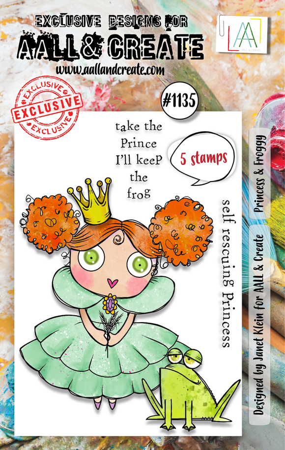 #1135 - A7 Stamp Set - Princess & Froggy