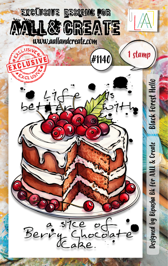 #1140 - A7 Stamp Set - Black Forest Hello