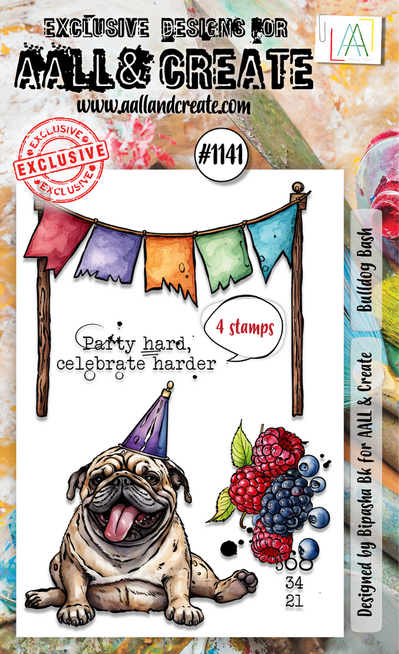 #1141 - A6 Stamp Set - Bulldog Bash (Retail Release Date: 8th March 2024)