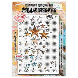 #121 - A4 Stencil - Smitten With Stars