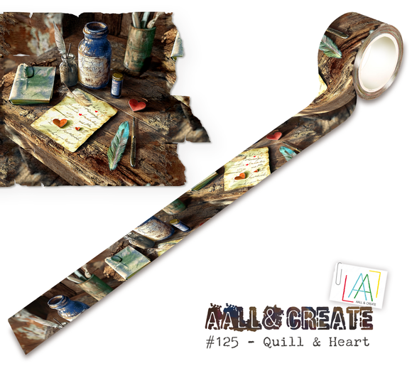 #125 - Washi Tape - Quill & Heart (Layer-It-Up!) (Retail Release Date: 14th November)