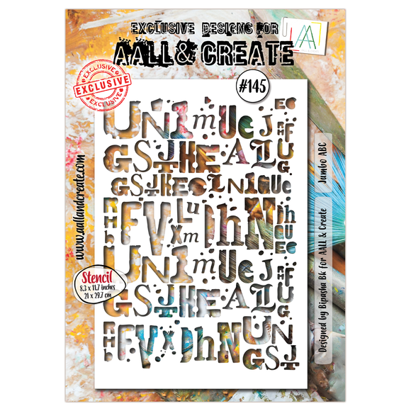 #145 - A4 Stencil - Jumbo ABCs