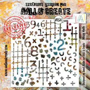 #154 - 6"x6" Stencil - Messy Math - AALL & Create Wholesale - stencil