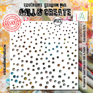 #173 - 6"x6" Stencil - Cascading Dots