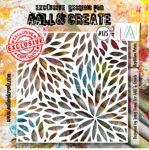 #175 - 6"x6" Stencil - Reptilian Petals - AALL & Create Wholesale - stencil