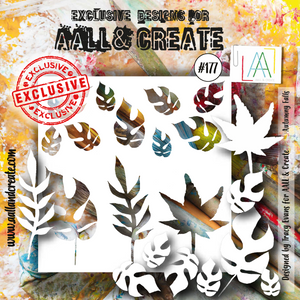 #177 - 6"x6" Stencil - Autumny Falls - AALL & Create Wholesale - stencil