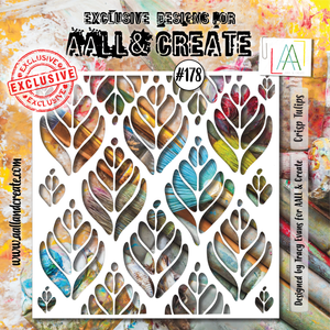 #178 - 6"x6" Stencil - Crisp Tulips