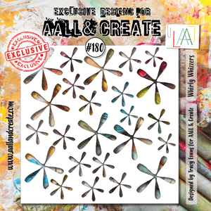 #180 - 6"x6" Stencil - Whirly Whizzers