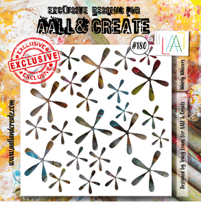 #180 - 6"x6" Stencil - Whirly Whizzers - AALL & Create Wholesale - stencil