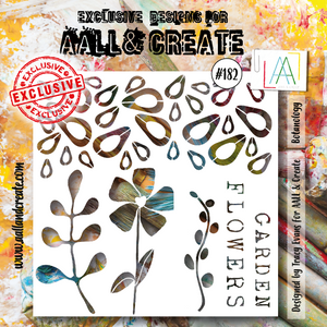 #182 - 6"x6" Stencil - Botanology - AALL & Create Wholesale - stencil