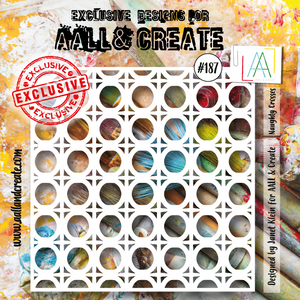 #187 - 6"x6" Stencil - Naughty Crosses - AALL & Create Wholesale - stencil