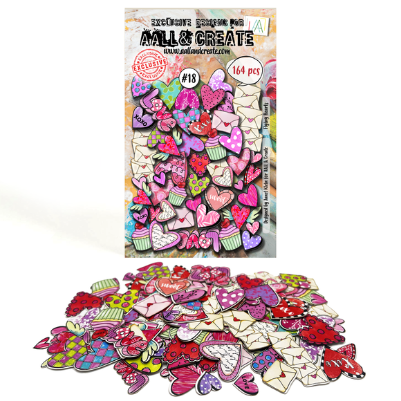 #18 - Ephemera Die-Cuts - Flying Hearts