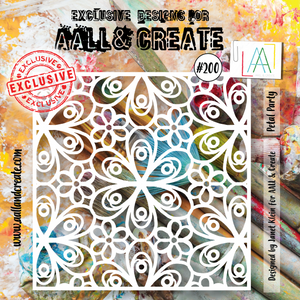 #200 - 6"x6" Stencil - Petal Party