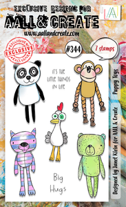 #344 - A6 Clear Stamp Set - Puppy Toys