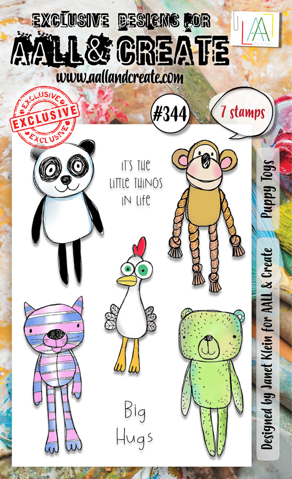 #344 - A6 Clear Stamp Set - Puppy Toys