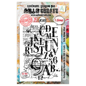 #349 - A7 Clear Stamp Set - Bold Alphas Mini