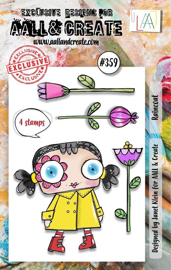 #359 - A7 Clear Stamp Set - Raincoat