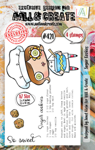 #421 - A7 Clear Stamp Set - Sugar Cookies