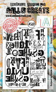 #569 - A6 Clear Stamp Set - Reverse ABCs - AALL & Create Wholesale - stamp