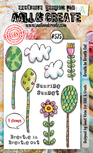 #575 - A6 Clear Stamp Set - Breathe In Breathe Out