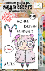 #584 - A7 Clear Stamp Set - Aries