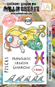 #589 - A7 Clear Stamp Set - Pisces