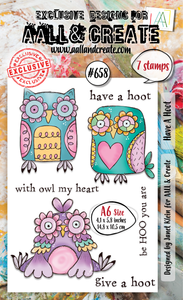 #658 - A6 Clear Stamp Set - Have A Hoot